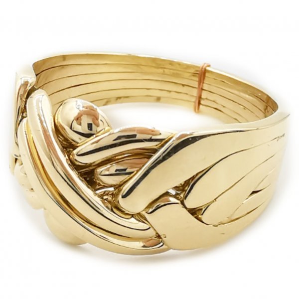 14K SOLID GOLD 6 BAND PUZZLE RING